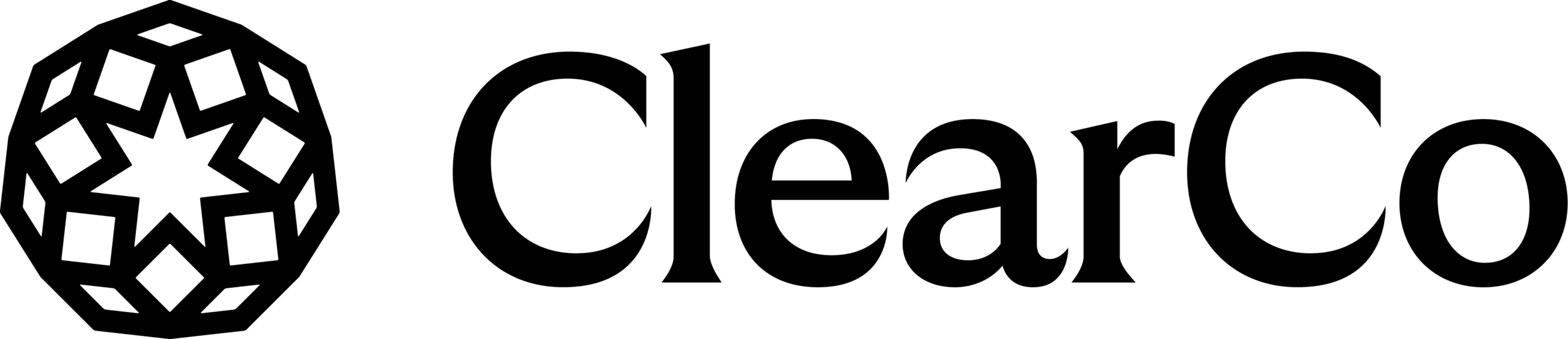 Logo for CleanCo featuring a faceted globe-like icon to the left of the bold word 'CleanCo'.